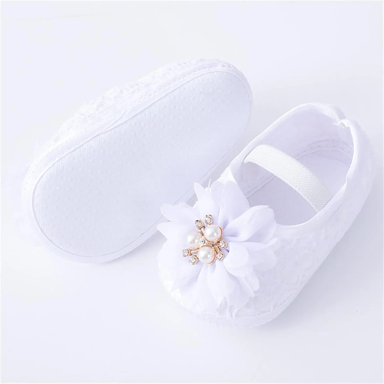 Baby Shoes Fashion Soft Sole Toddler Shoes Pearl Dress Flower Princess Shoes Toddler Shoes Baby Shoes Boy 6-12 Months