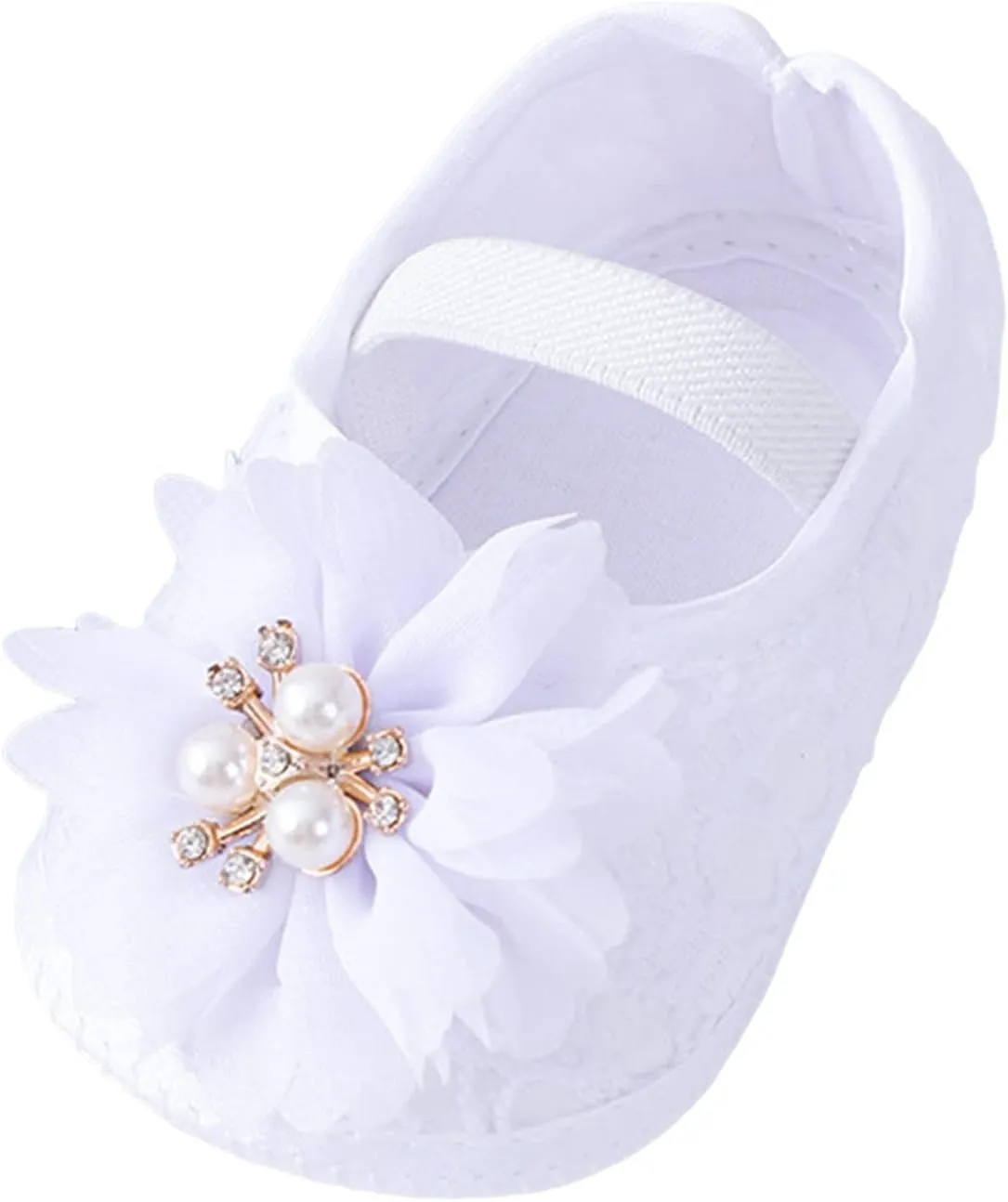 Baby Shoes Fashion Soft Sole Toddler Shoes Pearl Dress Flower Princess Shoes Toddler Shoes Baby Shoes Boy 6-12 Months