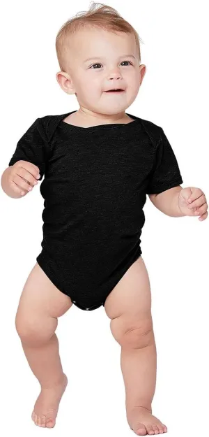 Bella   Canvas Infant Triblend Short-Sleeve One-Piece 3-6MOS CHAR BLACK TRIB