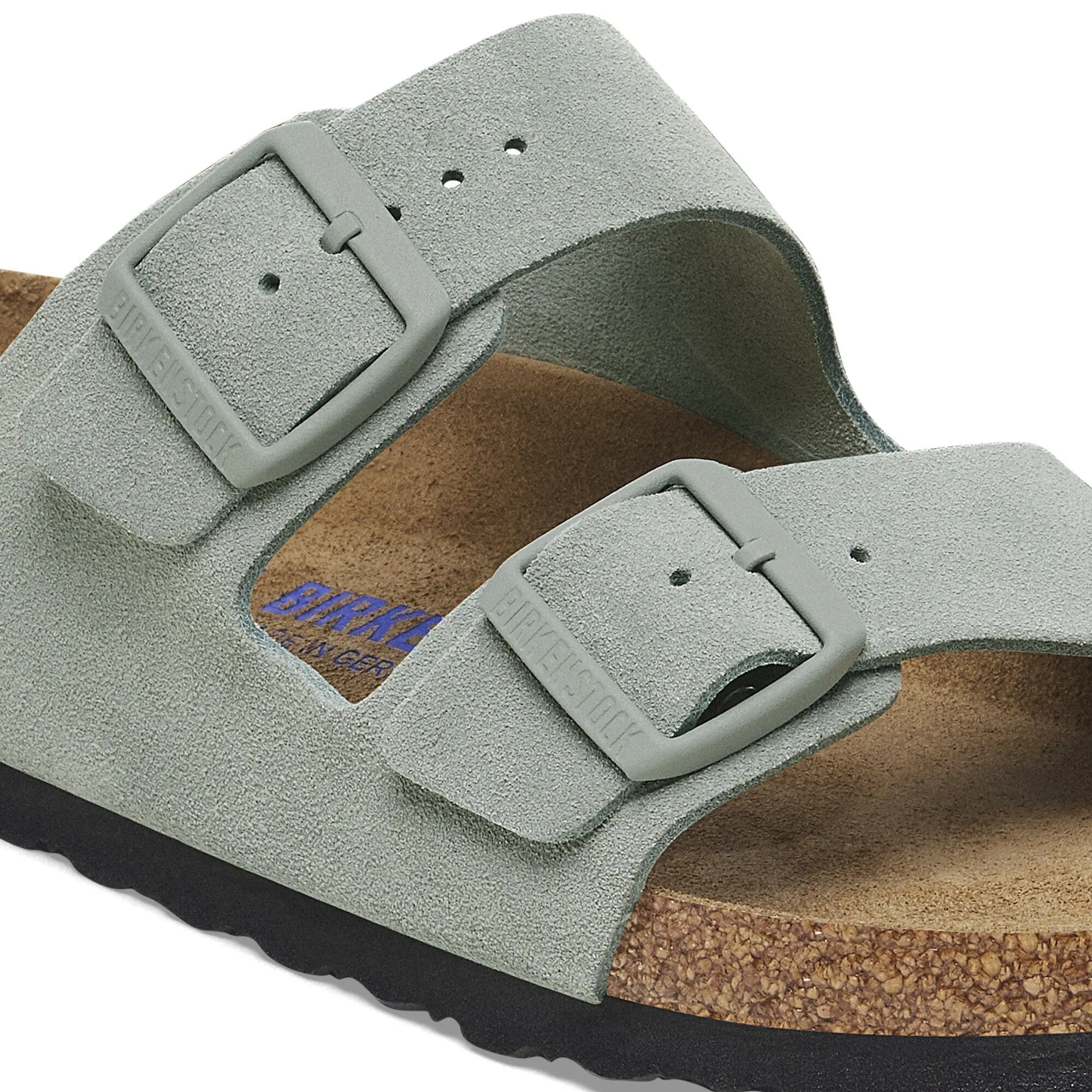 Birkenstock Womens Arizona Soft Footbed BS Suede Leather Pure Sage