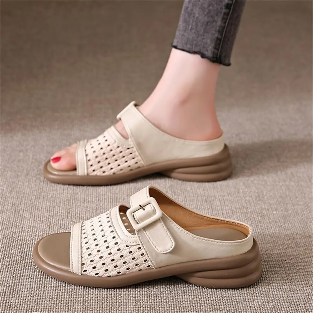 Caistre Womens Hollow Out Slide Sandal Summer Beach Indoor Outdoor Comfortable Slides With Buckle Arch Support Shoes