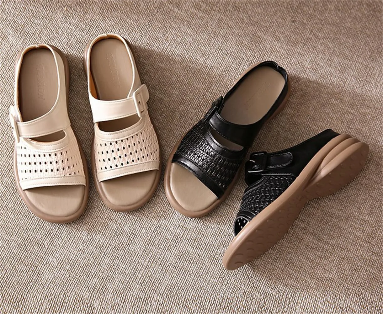 Caistre Womens Hollow Out Slide Sandal Summer Beach Indoor Outdoor Comfortable Slides With Buckle Arch Support Shoes