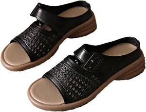 Caistre Womens Hollow Out Slide Sandal Summer Beach Indoor Outdoor Comfortable Slides With Buckle Arch Support Shoes