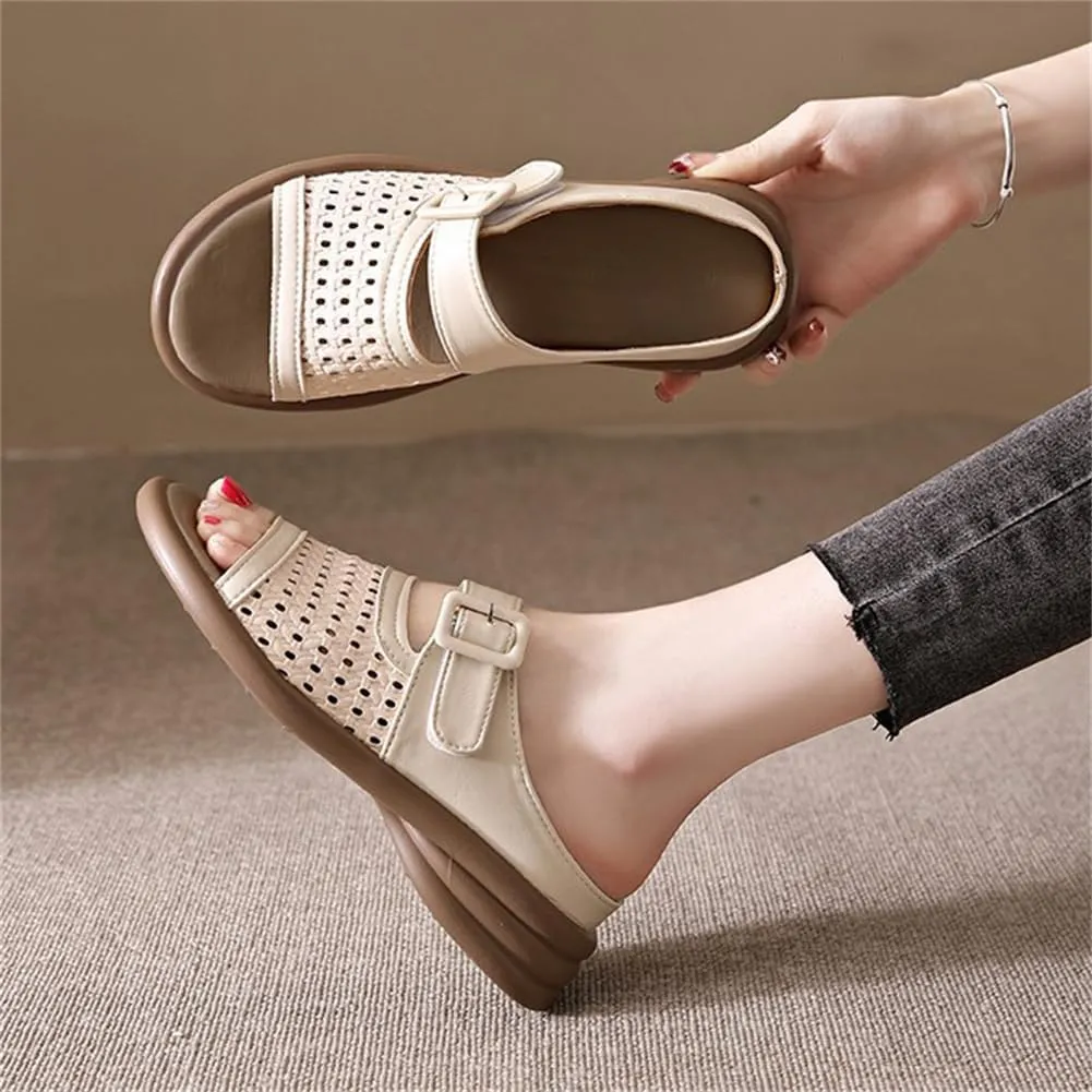 Caistre Womens Hollow Out Slide Sandal Summer Beach Indoor Outdoor Comfortable Slides With Buckle Arch Support Shoes