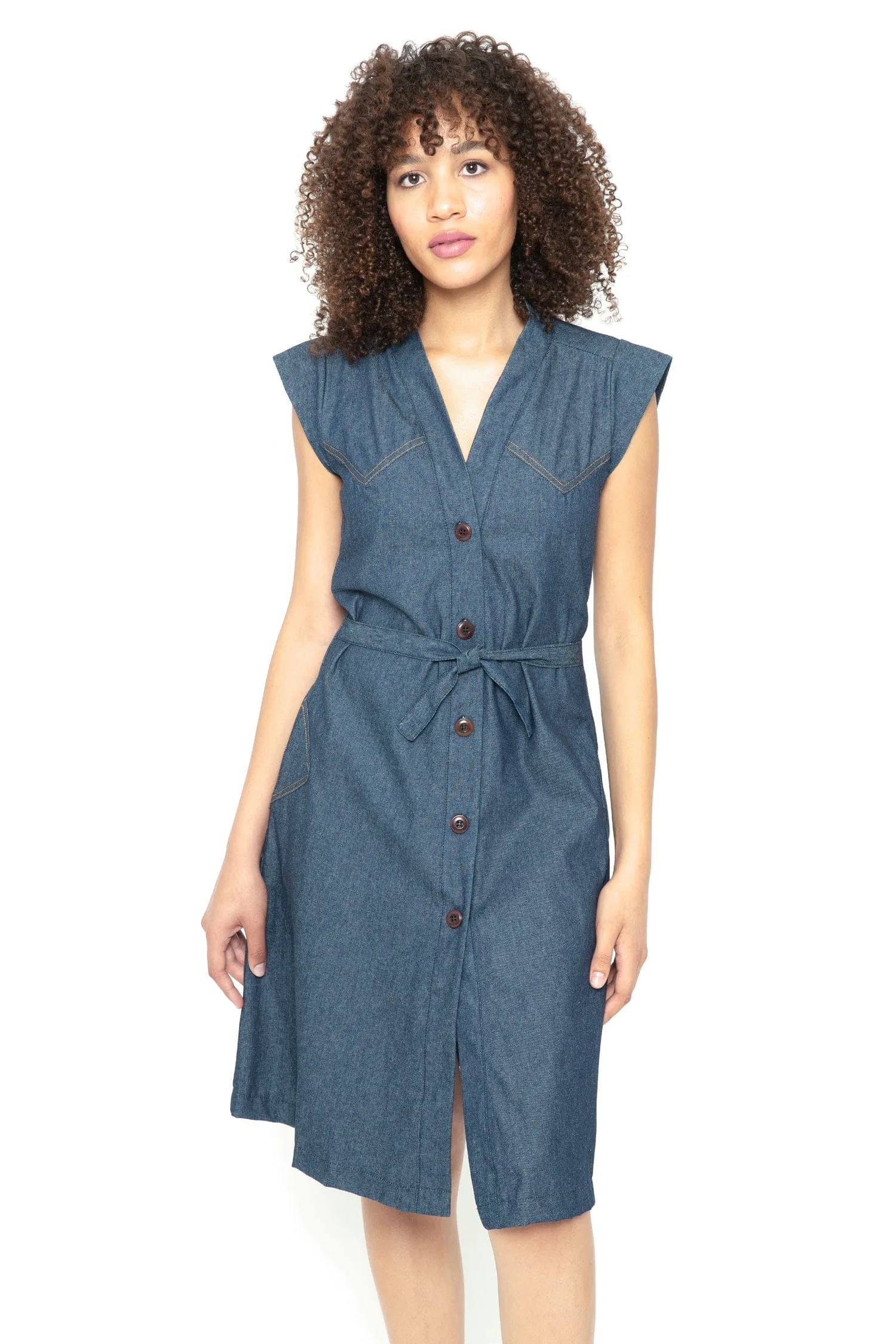 Carmen Dress - Denim