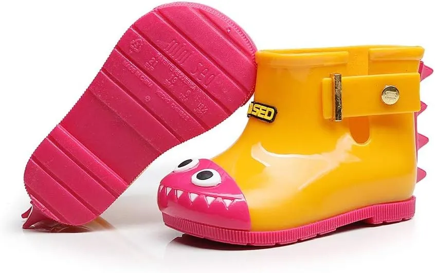 Children Infant Kids Baby Dinosaur Rain Boots Booties Casual Shoes Toddler Water Shoes