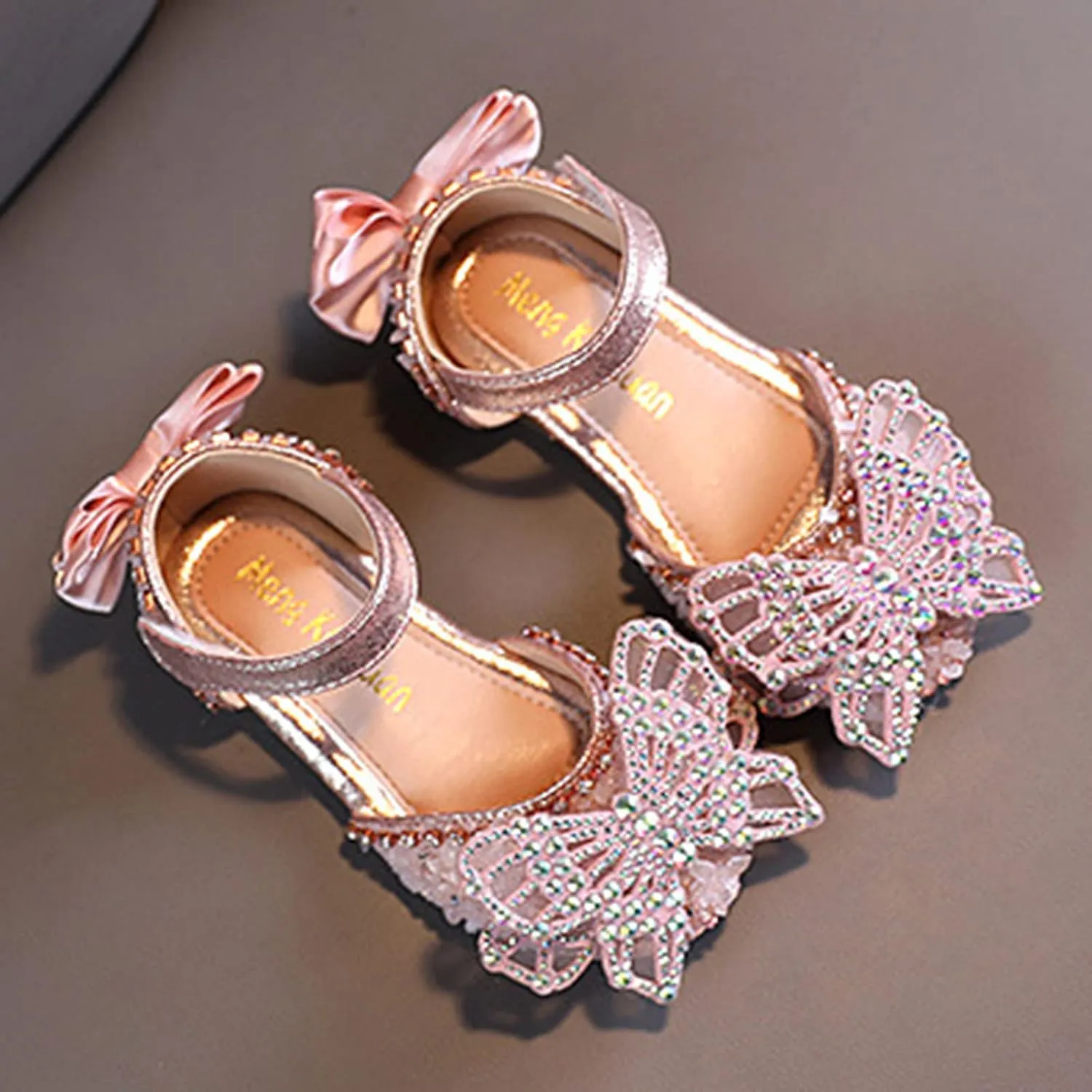 Fashion Summer Girls Dance Shoes Princess Dress Performance Shoes Silk Bow Mesh Bow Light and Adult Squeaky Shoes