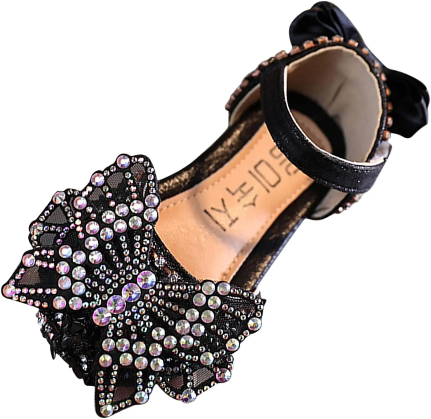 Fashion Summer Girls Dance Shoes Princess Dress Performance Shoes Silk Bow Mesh Bow Light and Adult Squeaky Shoes