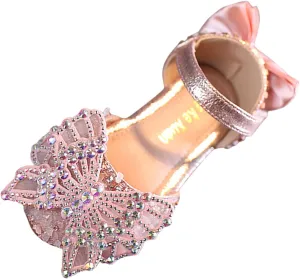 Fashion Summer Girls Dance Shoes Princess Dress Performance Shoes Silk Bow Mesh Bow Light and Adult Squeaky Shoes