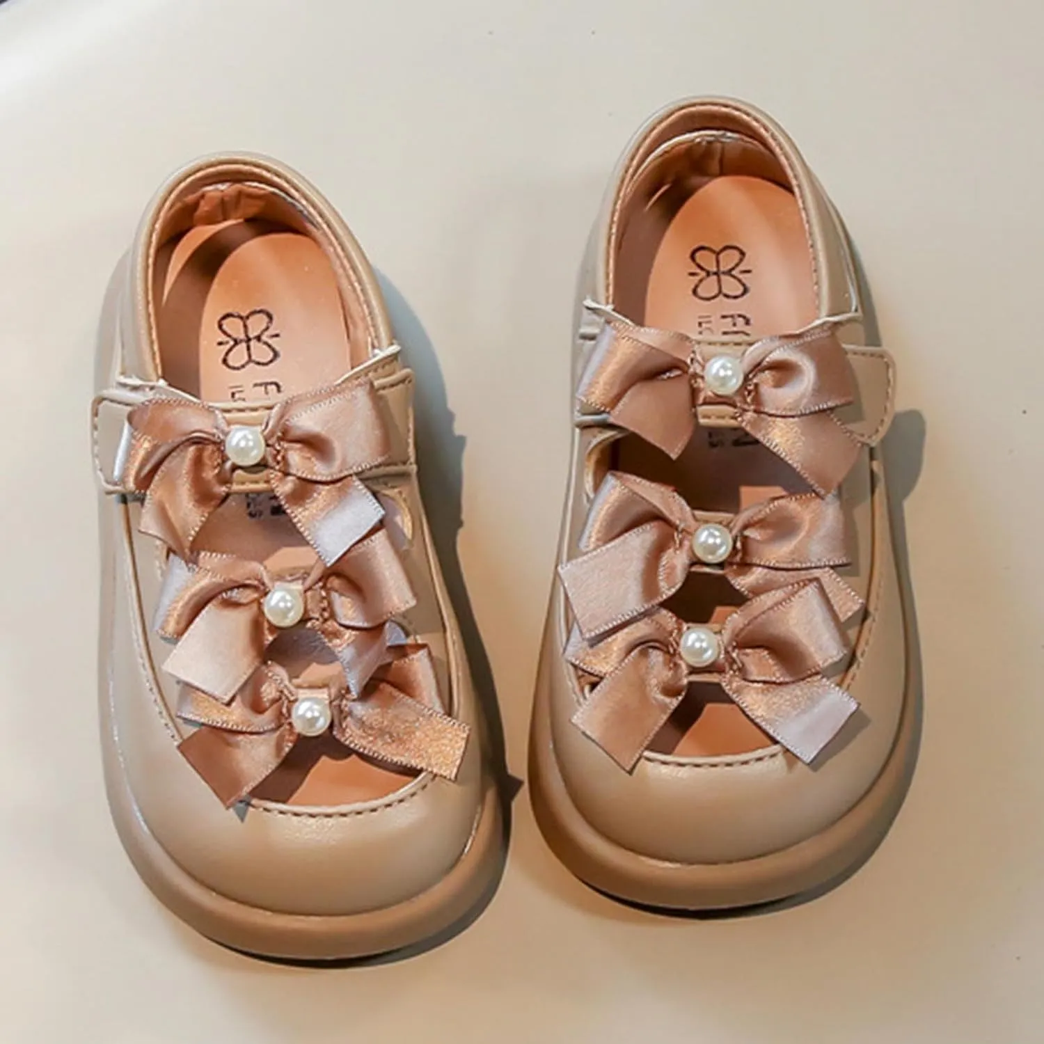 Girls Sandal Cute Bow Little Kids Close Toe - Flower Girl Dress Flats Summer Shoes Footwear