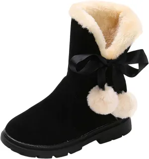 Girls Toddler Snow Boots Girls Bowkont Winter Shoes Toddler Girls Fr Lined Boots Winter Shoes Snow Boots For Girls