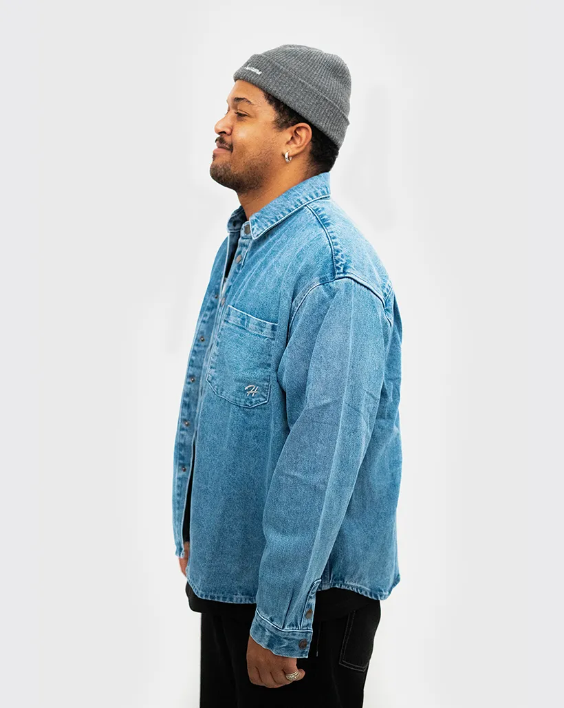Huffer Denim Cube Shirt - Blue