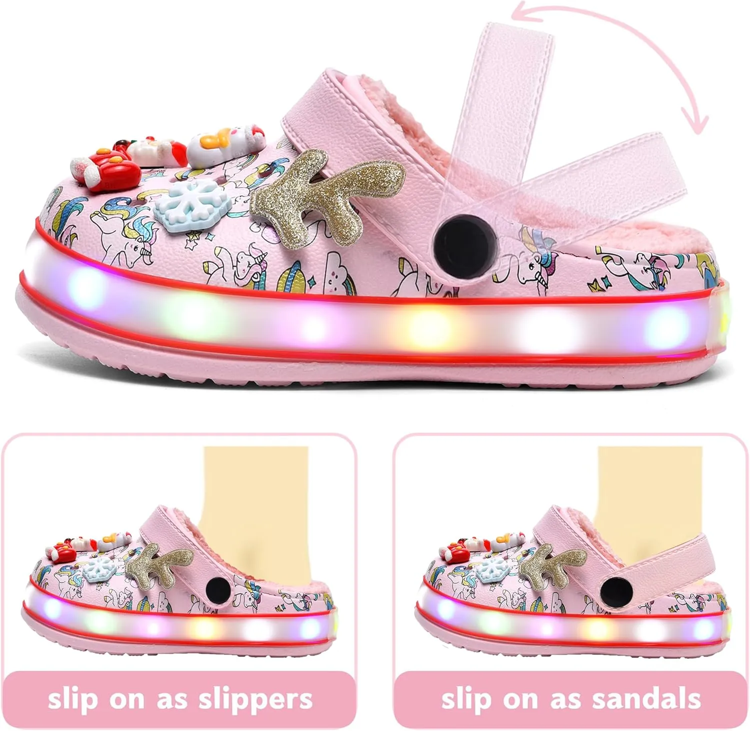 Kids' Boys Girls LED Clogs Cute Garden Shoes Cartoon Slides