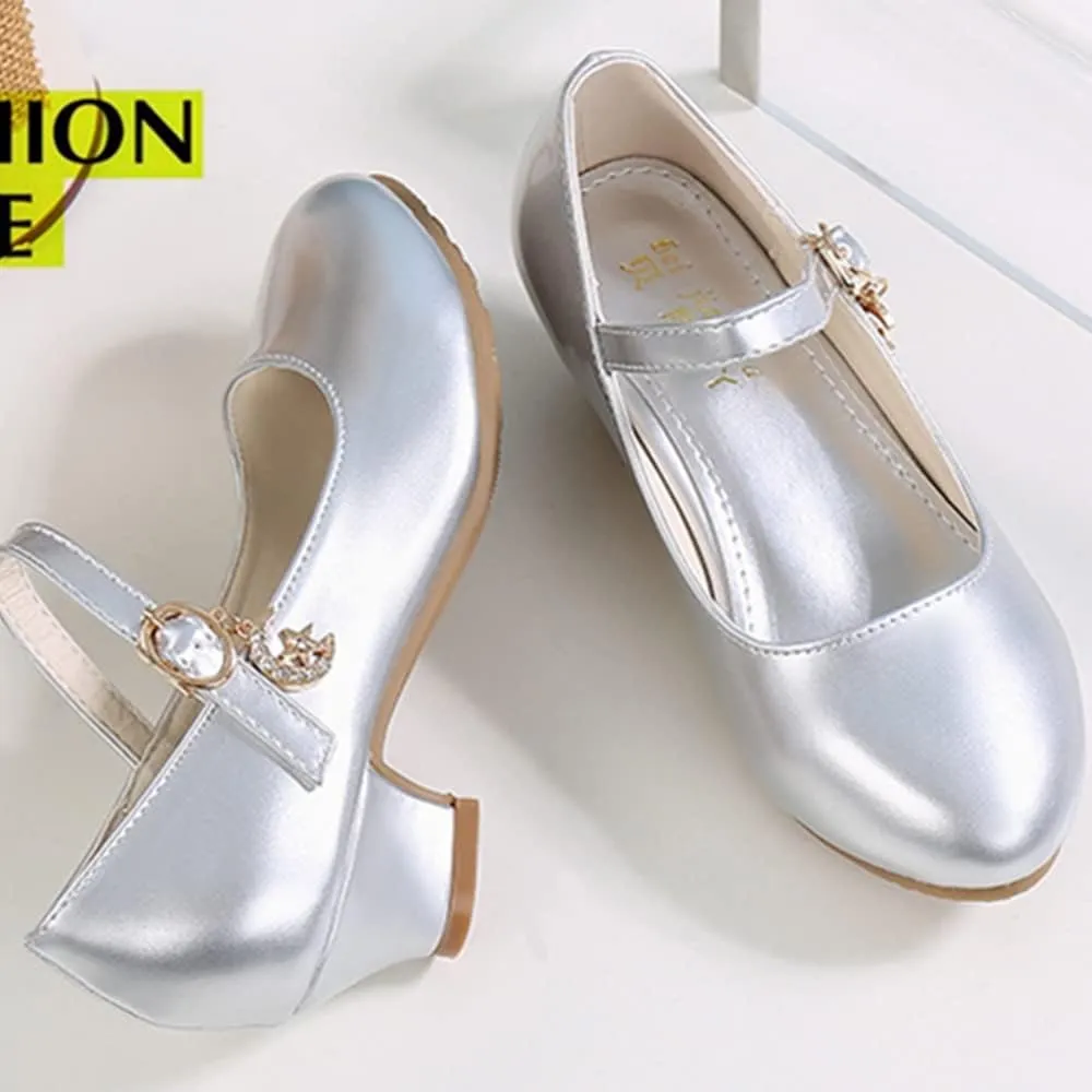 Little Girls Mary Jane Dress Pumps Shoes Princess Ballet Flats Low Heels for School Wedding Party Dress Shoes for Kids