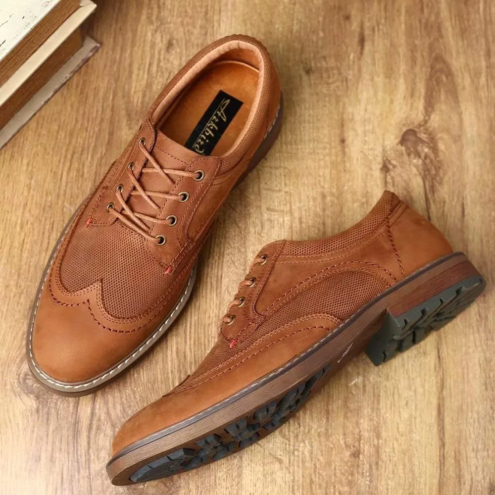 Mens Dress Shoes, Lace Up Plain Toe Leather Oxford
