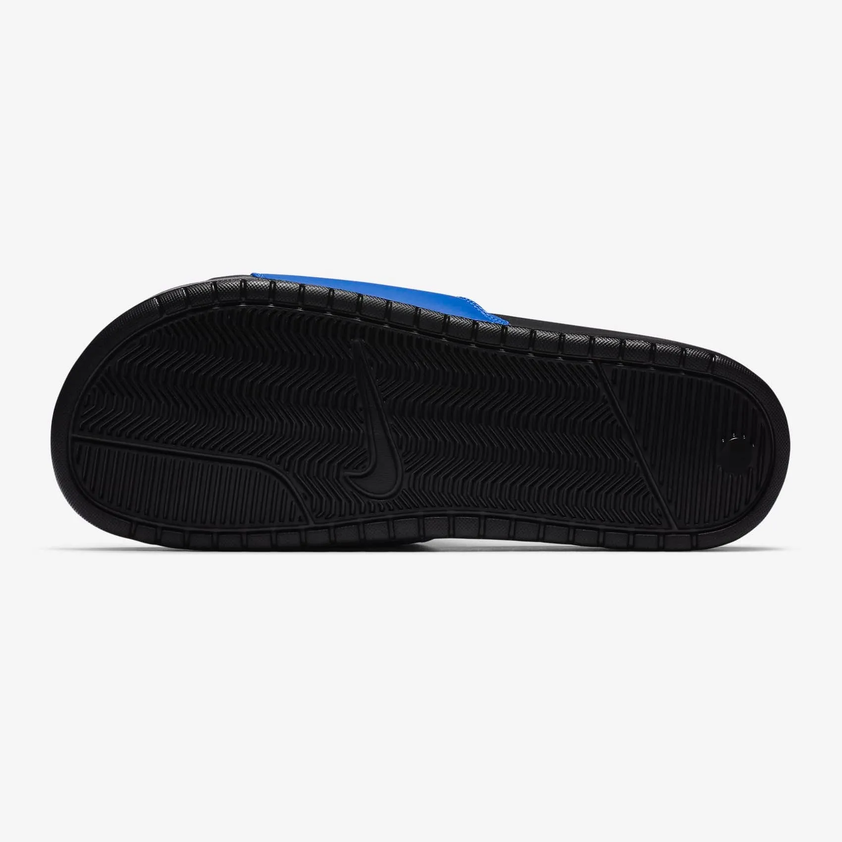 Men's Nike Benassi "Just Do It" Classic Slides (Black/Game Royal/Laser Orange)(343880-036)