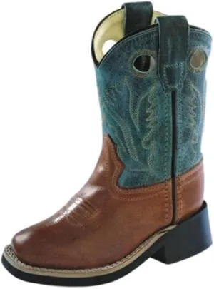 Old West Toddler-Boys' Barnwood Western Boot Square Toe - Bsi1872t