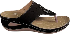 Orthopedic Sandals for Women Arch Support Sandals Women's Platform Wedges, 2025 Non Slip Flip Flops Clip Toe Comfortable Walking Slippers Beach Casual Walking Shoes