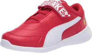 Puma Baby Boys Scuderia Ferrari Kart Cat III Hook and Loop Sneaker, Rosso Corsa White, 4 Infant