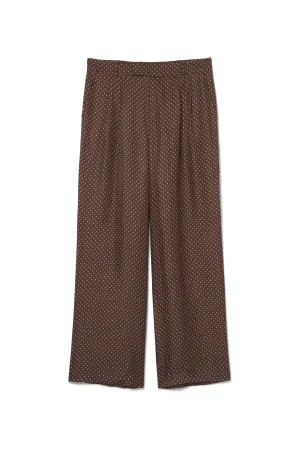 Salinas Silk Trouser Chocolate Dot Man