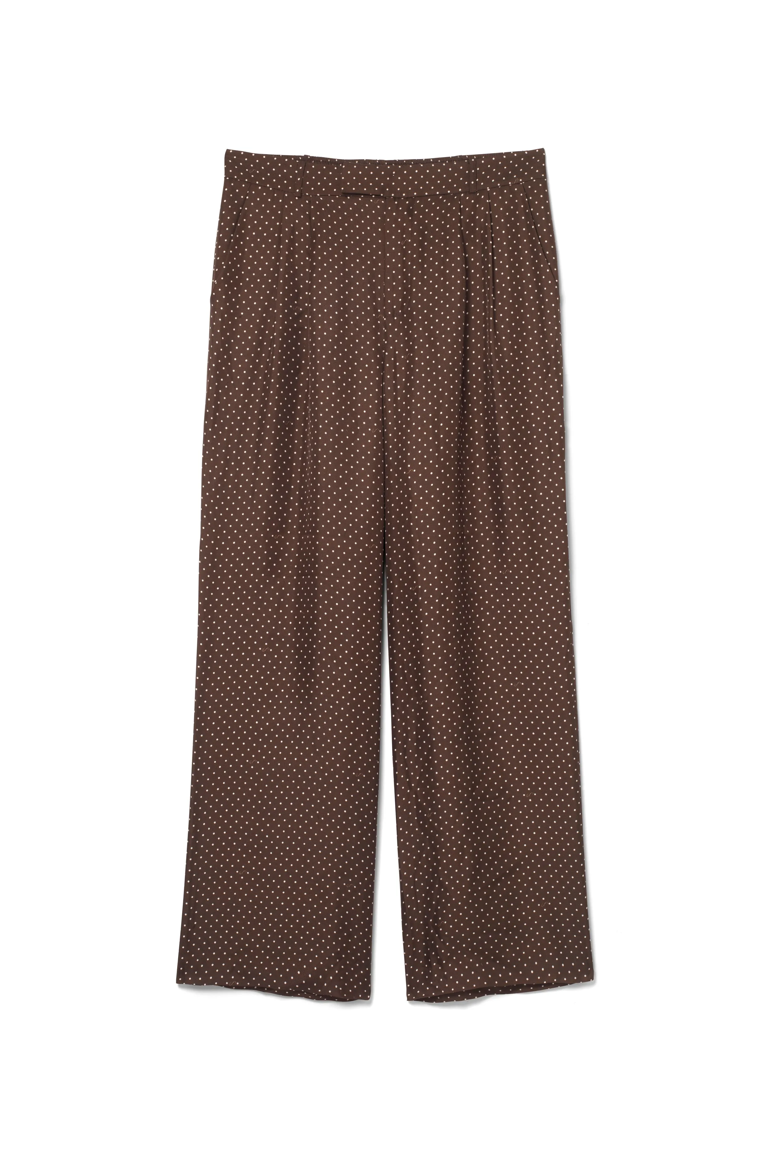Salinas Silk Trouser Chocolate Dot Man