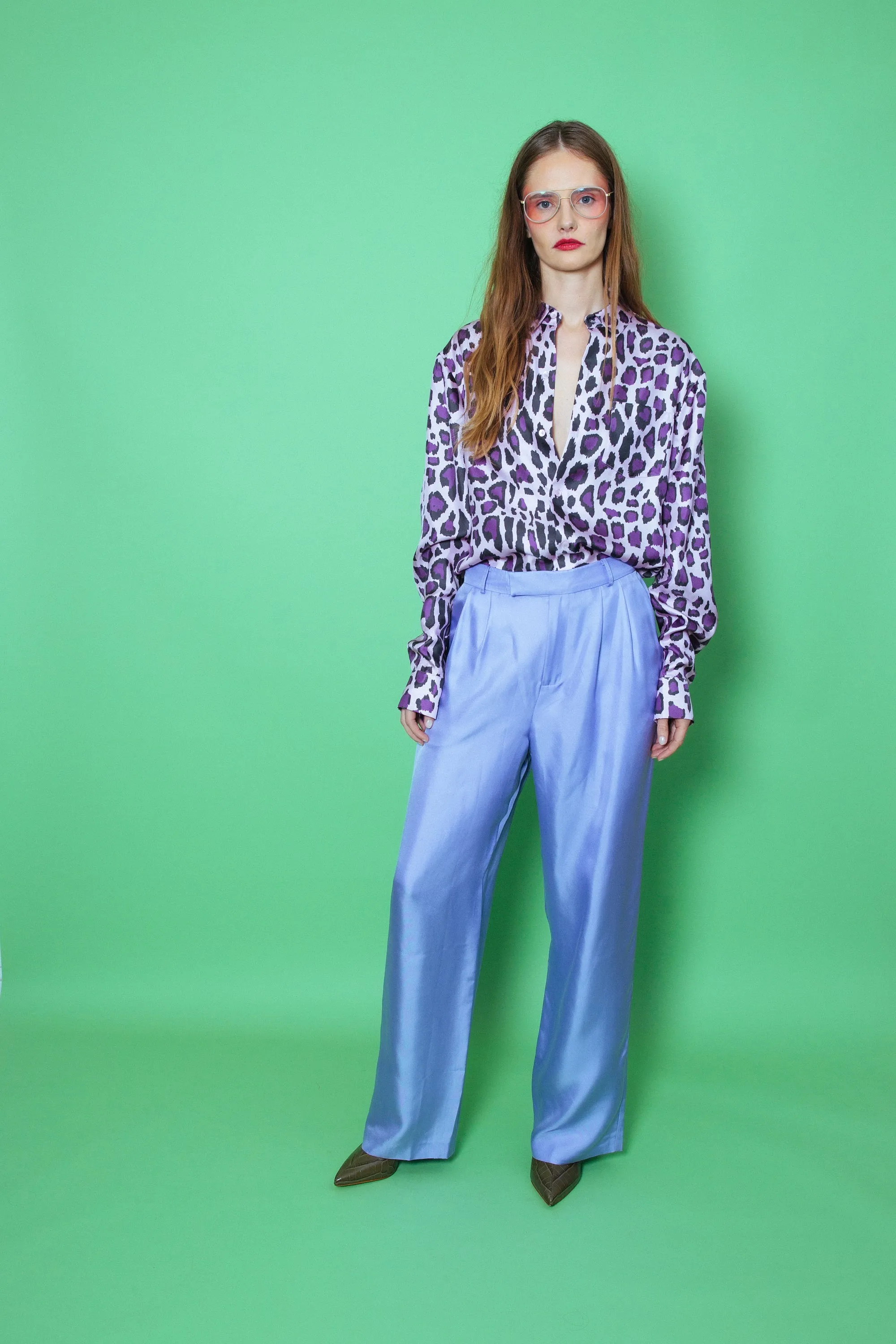 Salinas Silk Trouser Lilac Woman