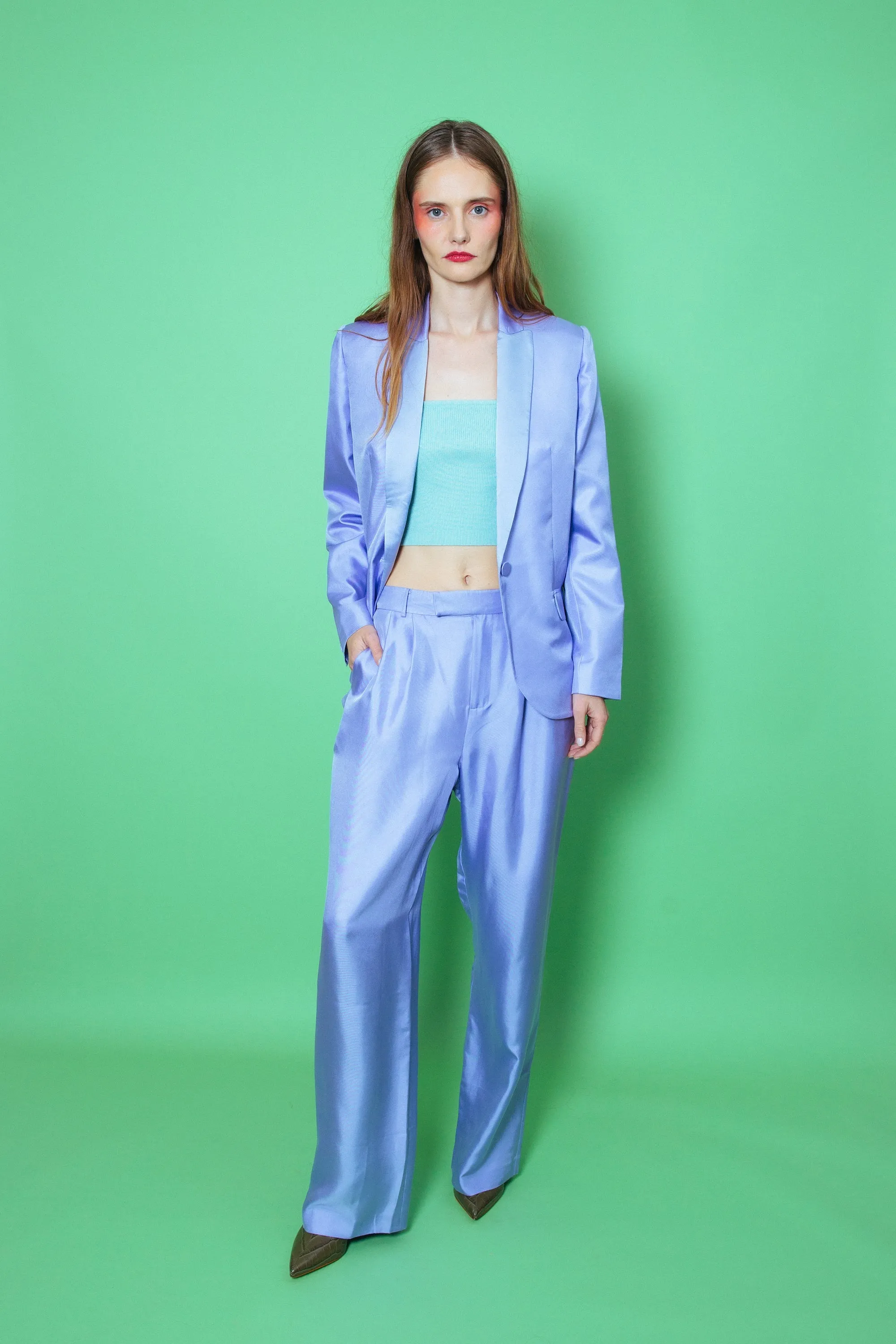 Salinas Silk Trouser Lilac Woman