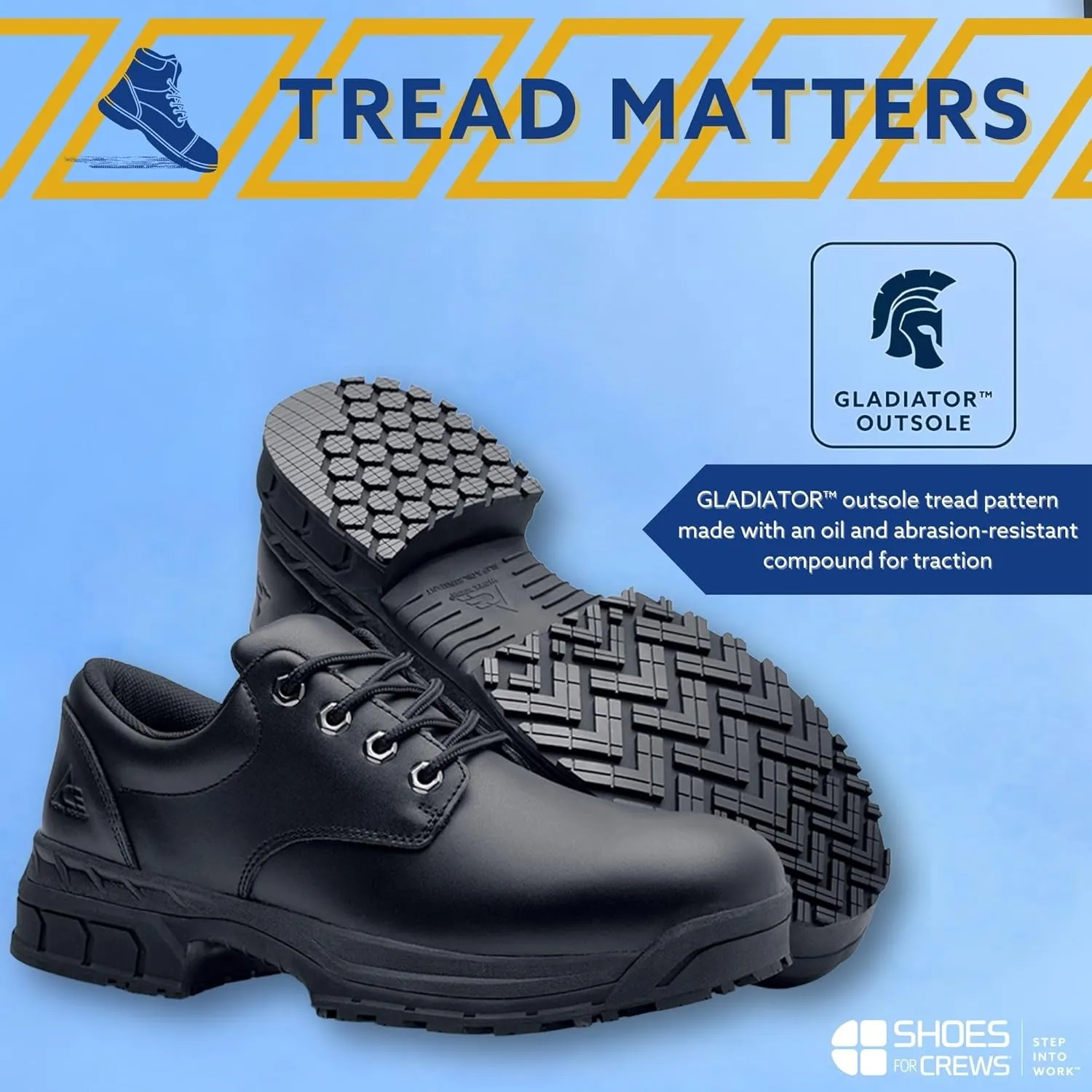 Shoes for Crews Cade, Men's Slip Resistant Food Service Work Sneaker