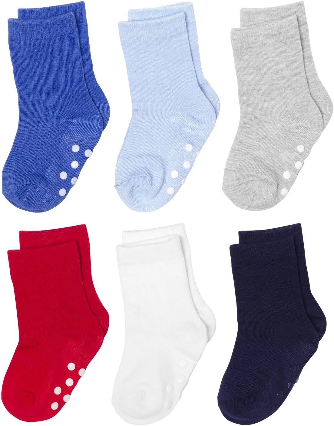 Silky Toes Non-Skid Baby Girl Boy Toddler Socks Multi Pack, Baby Gift Set