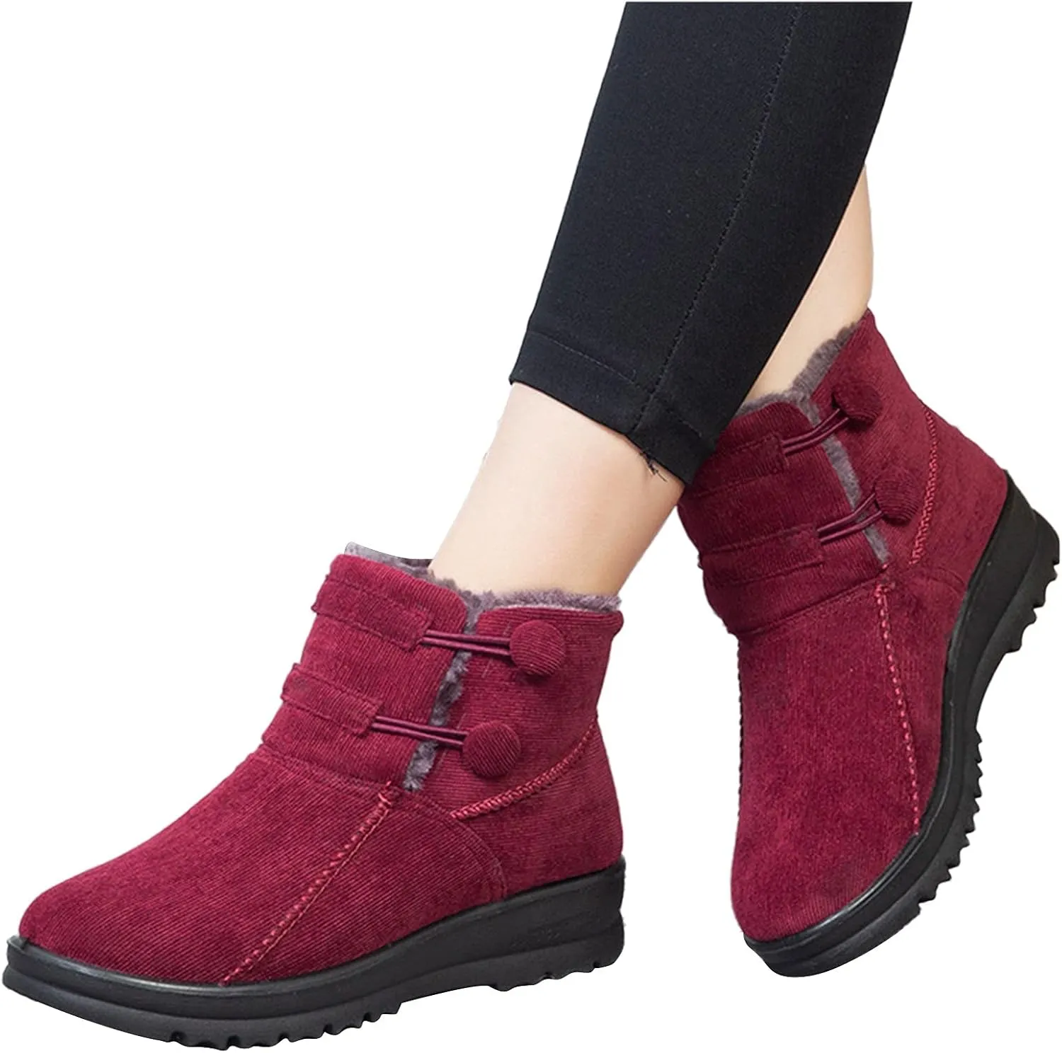 Snow Boots for Women Cute Calf High Womens Insulated Waterproof Winter Snow Boots Winter Hiking Shoes for Women Waterproof Snow Winter Women Boots Ankle Botas Termicas Para Mujer Frio