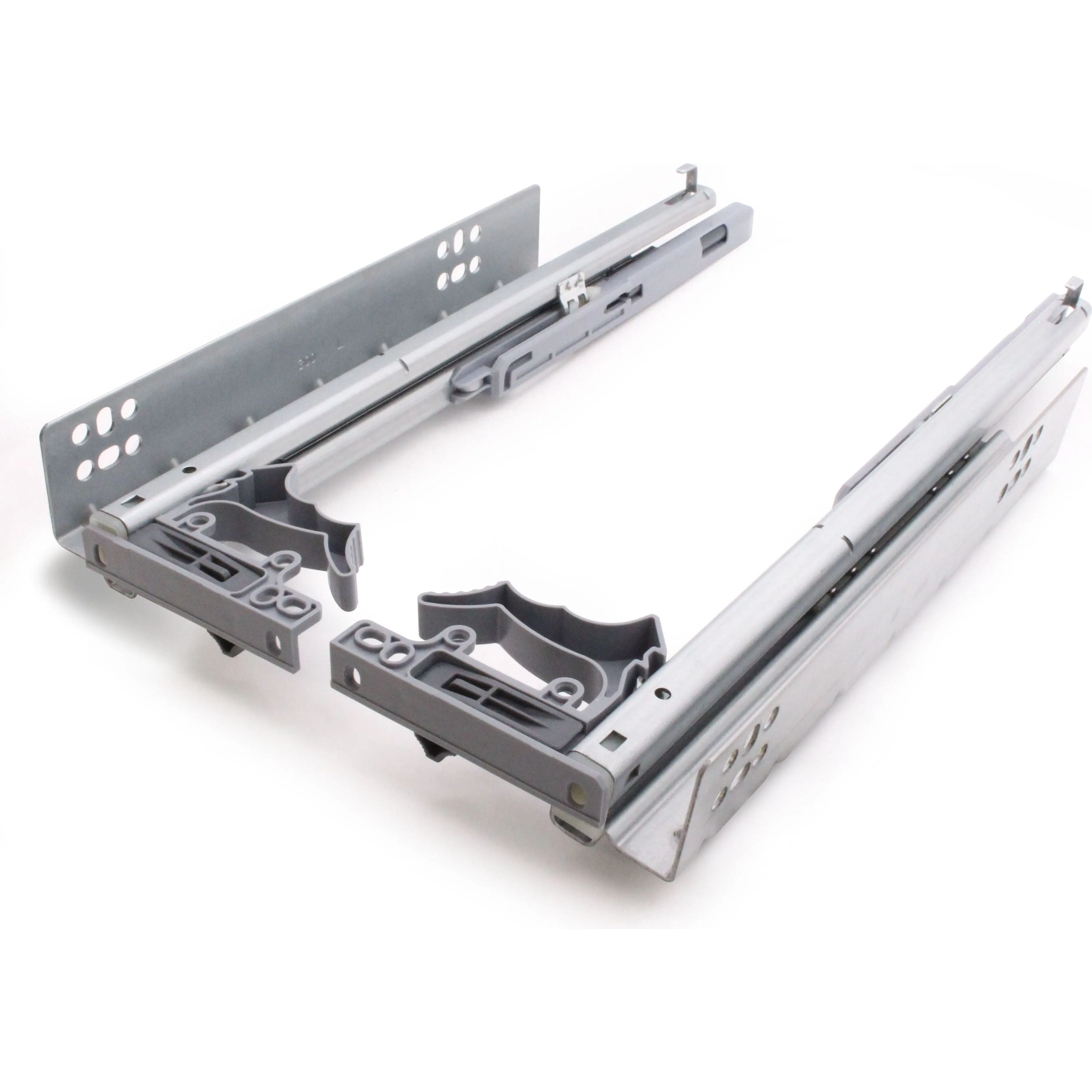 Soft Close Concealed Undermount Drawer Runners Double Extension 30kg Max 500mm