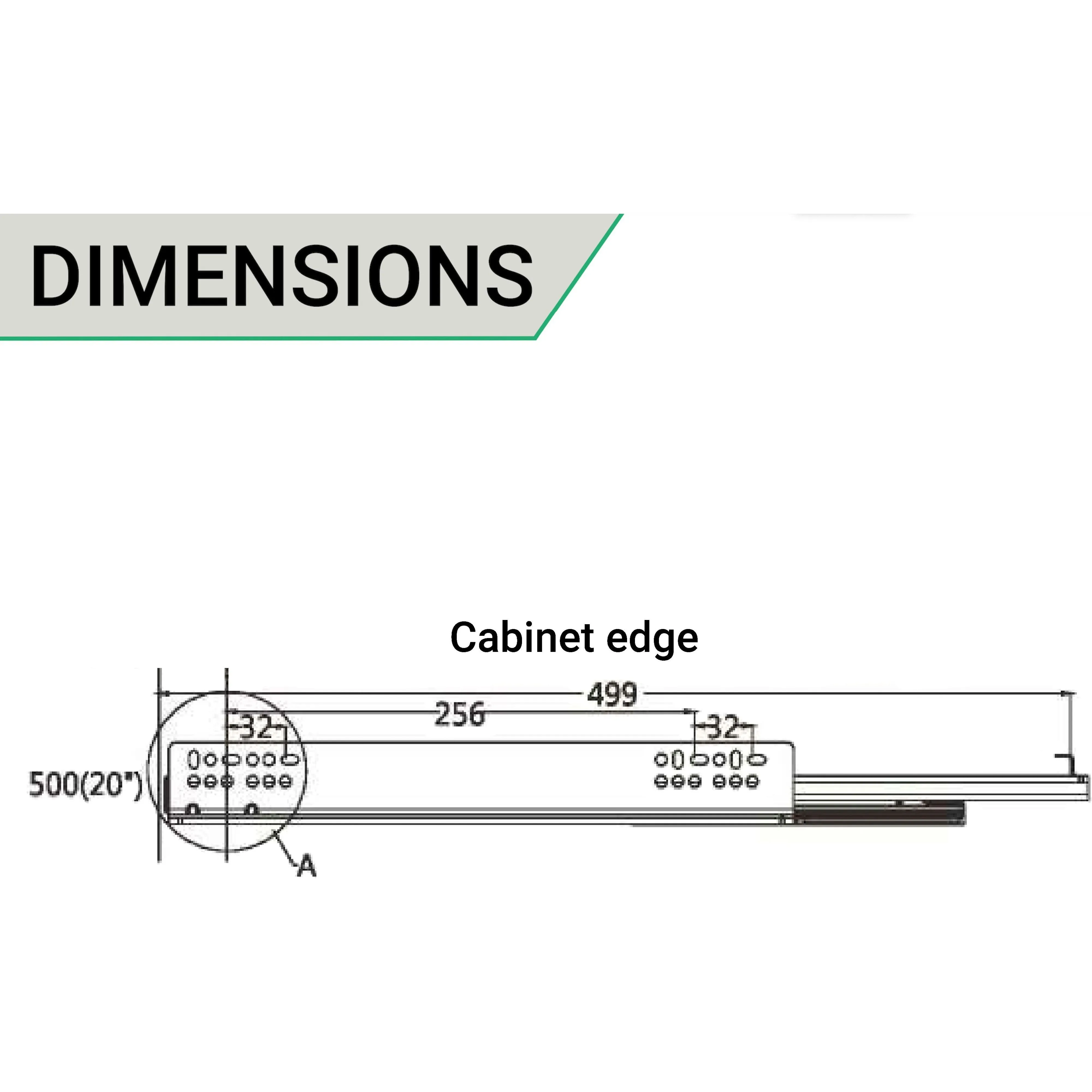 Soft Close Concealed Undermount Drawer Runners Double Extension 30kg Max 500mm