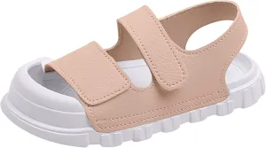 Summer Flat Dress Sandals Shoes Boys Baotou Sandals Summer Soft Bottom Children Middle And Big Children Beach Shoes Baby Casual Kids Closed Toe Water Sandal