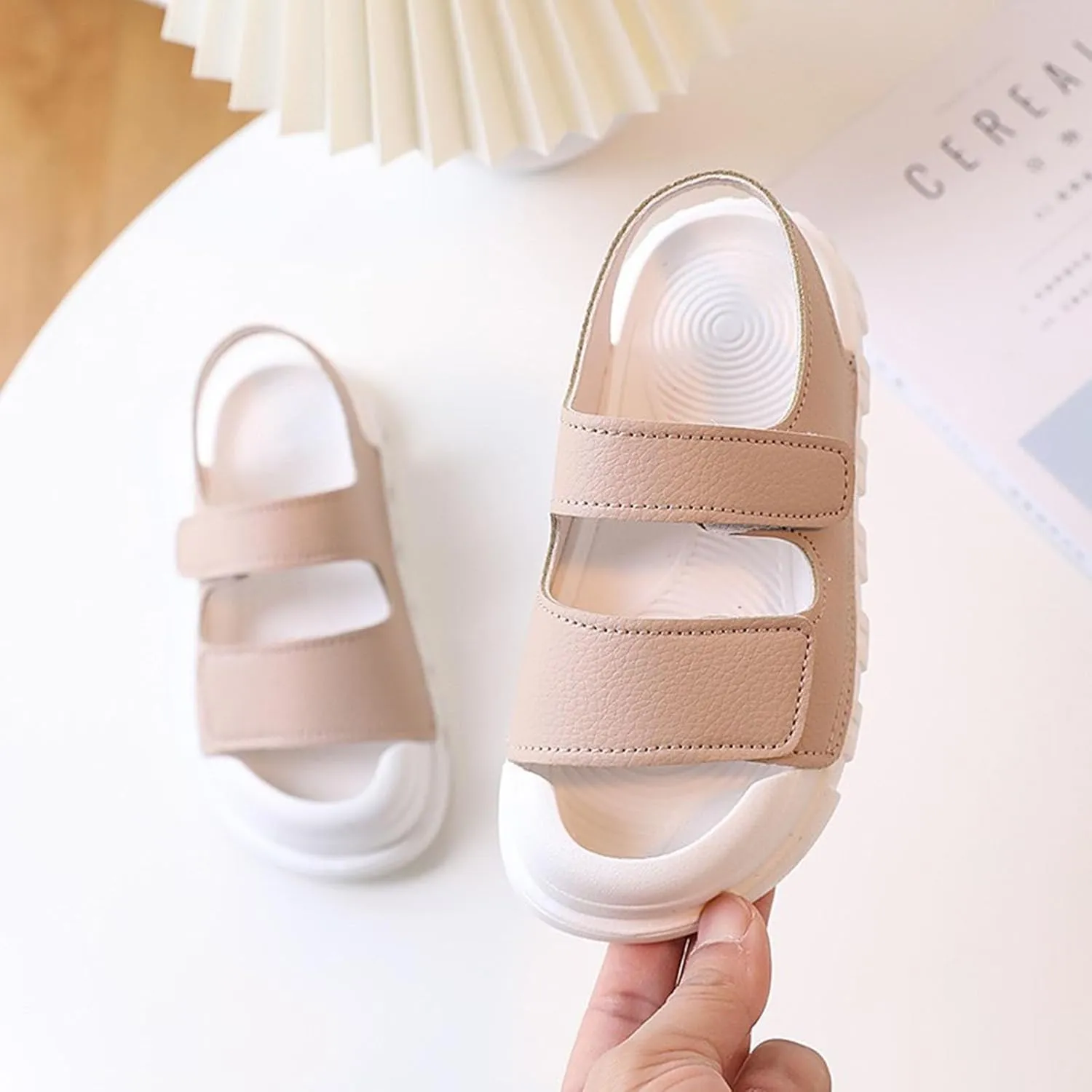 Summer Flat Dress Sandals Shoes Boys Baotou Sandals Summer Soft Bottom Children Middle And Big Children Beach Shoes Baby Casual Kids Closed Toe Water Sandal
