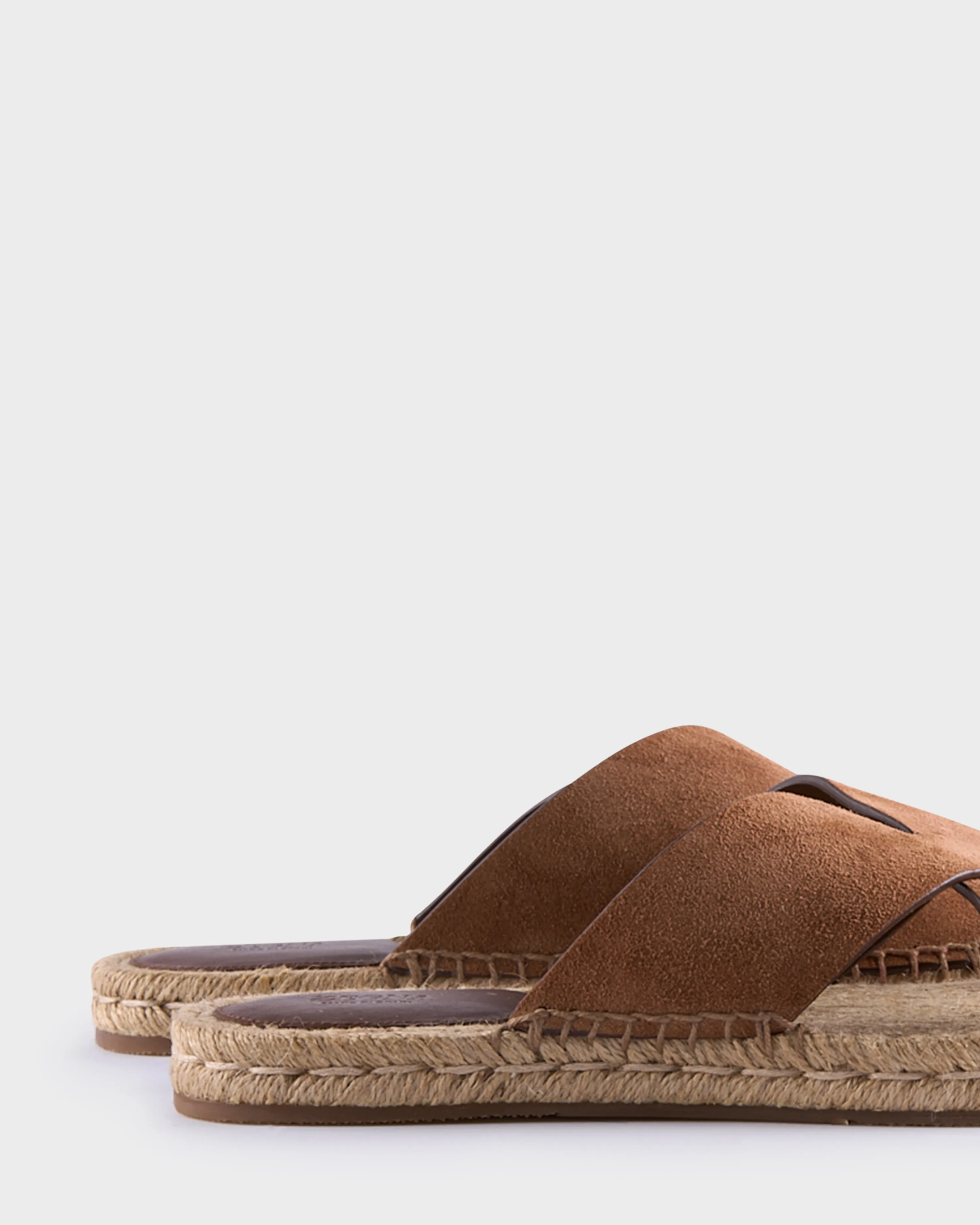 Tan Suede Espadrille Sandals