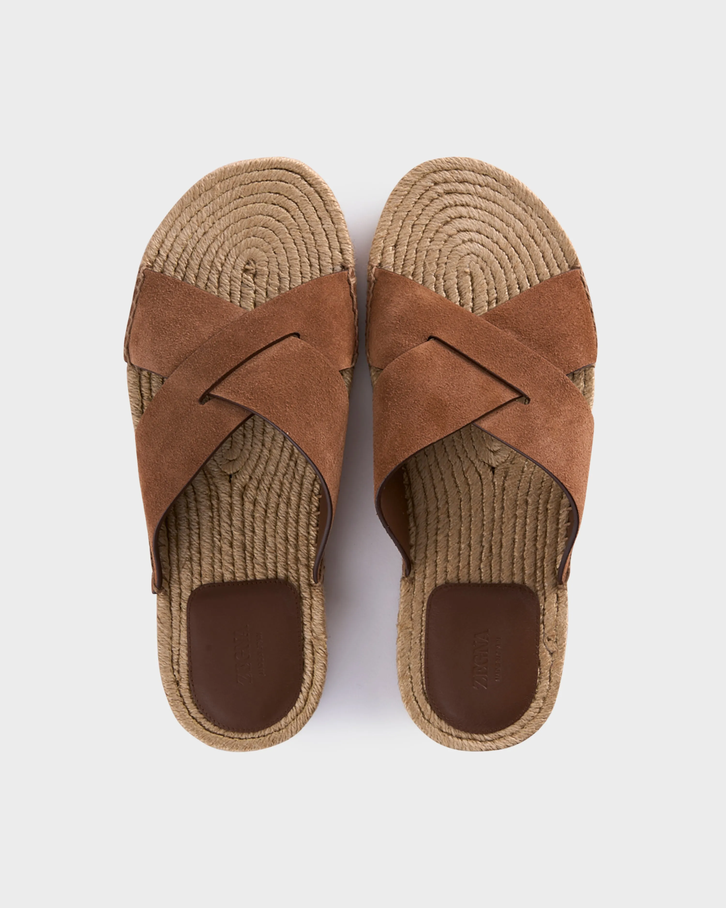 Tan Suede Espadrille Sandals