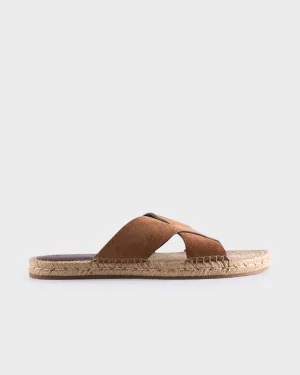 Tan Suede Espadrille Sandals