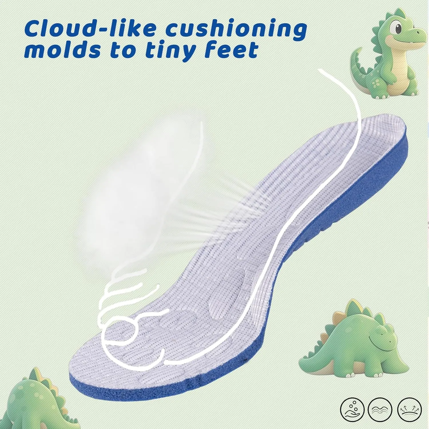Toddler Baby Girls Boys Tennis White Walking Barefoot Slip on Shoes 18-24 Months Size 5 Wide Toe Box Summer Soft Sole Flexible Dinosaur Cheer Shoes Breathable Outdoor Soccer Rubber Sneakers