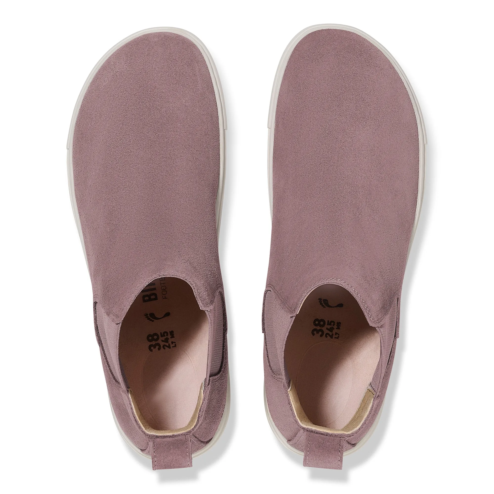 Women's Birkenstock Bend Chelsea Suede Leather Color: Faded Purple