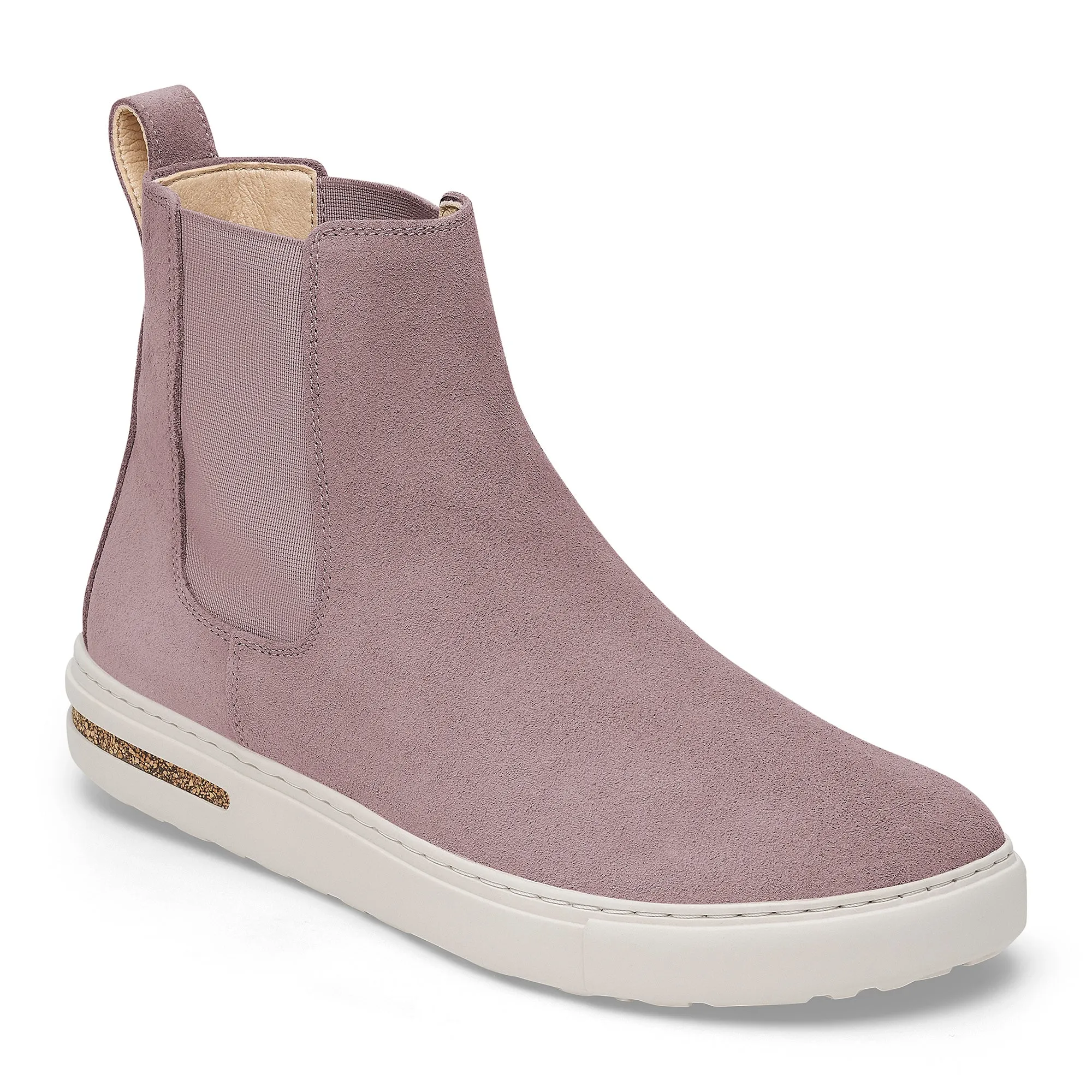 Women's Birkenstock Bend Chelsea Suede Leather Color: Faded Purple