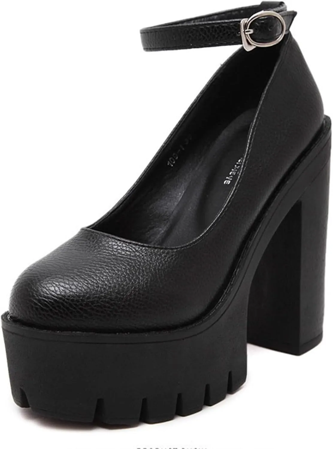 Women's High Heels,Platform High Heel Sandals One-Line Buckle Low Gang 5.5in Height Rough Heel Casual Fashion Evening Shoes Waterproof Dirt Resistant Easy to Clean Dress Sandal