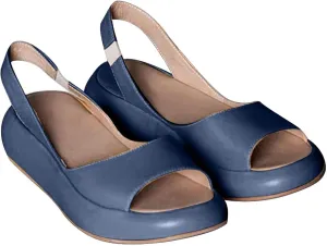 Womens Platform Sandals Fishmouth Open Toe Shoes Elastic Ankle Strap Flat Sandals Non Slip Outdoor Orthopedic Shoes Solid Lightweight Comfortable Vacation Slides Sandal