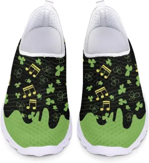 Womens Slip On Sneakers Patricks Day Shoes Athletic Tennis Shoe US 5.5-11.5