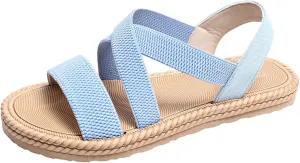 Women's Summer Fashion Open Toed Sandals With Elastic Temperament Breathable Shoes Sneaker Sandal